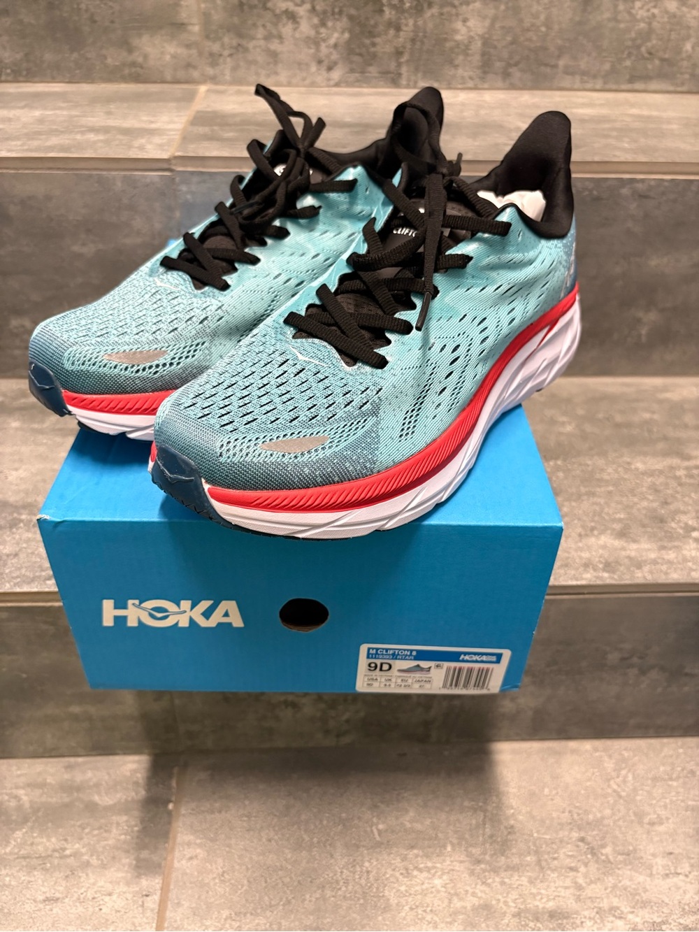 Hoka One One MEN Shoes Clifton 8 RTAR 1129393 Tail Gym Workout Size 9D